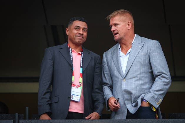 FIFA World Cup, WM, Weltmeisterschaft, Fussball 2026: Norway v Senegal NEW JERSEY, USA - 22nd June 2026: JosÃ KlÃ berson Pereira looks on with Alf-Inge Haaland, father of Erling Haaland of Norway, ahead of the FIFA World Cup 2026 Group I match between Norway and Senegal at New York New Jersey Stadium New York New York New Jersey Stadium United States of America Copyright: xCraigxMercerx xPeakxActionxPhotosx