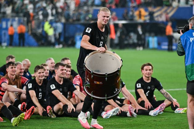 Erling Haaland of Norway and team mates celebrate after winning the FIFA Men’s World Cup 2026 Group Stage football match between Norway and Senegal at New York New Jersey Stadium, in Philadelphia on June 22th 2026 (Photo by Andre Ricardo SPP)  Copyright: xAndrexRicardo SPPx Sportspressphoto_SPR173959