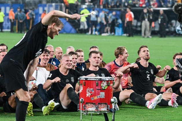 Erling Haaland of Norway and team mates celebrate after winning the FIFA Men’s World Cup 2026 Group Stage football match between Norway and Senegal at New York New Jersey Stadium, in Philadelphia on June 22th 2026 (Photo by Andre Ricardo SPP)  Copyright: xAndrexRicardo SPPx Sportspressphoto_SPR173963