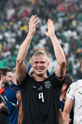 Erling Haaland of Norway and team mates celebrate after winning the FIFA Men’s World Cup 2026 Group Stage football match between Norway and Senegal at New York New Jersey Stadium, in Philadelphia on June 22th 2026 (Photo by Andre Ricardo SPP)  Copyright: xAndrexRicardo SPPx Sportspressphoto_SPR173966
