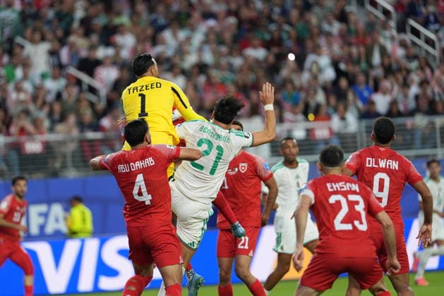 Jordan v Algeria - FIFA World Cup, WM, Weltmeisterschaft, Fussball 2026 - Group J SANTA CLARA, UNITED STATES - JUNE 22: Yazeed (1) of Jordan in action during the 2026 FIFA World Cup First Stage Group J match between Jordan and Algeria at Levi s Stadium (San Francisco Bay Area Stadium) in Santa Clara, California, United States on June 22, 2026. Tayfun Coskun Anadolu California United States. Editorial use only. Please get in touch for any other usage.  Copyright: x2026xAnadoluxTayfunxCoskunx