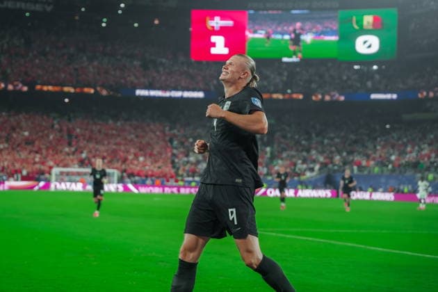 FIFA World Cup, WM, Weltmeisterschaft, Fussball 2026 - Group I - Norway vs Senegal Erling Haaland of Norway celebrates goal during the FIFA World Cup 2026 group stage match between Senegal and Norway, in East Rutherford, New Jersey, USA, 22 June 2026. East Rutherford NEW Jersey United States  Copyright: xOLGAxFEDOROVAx