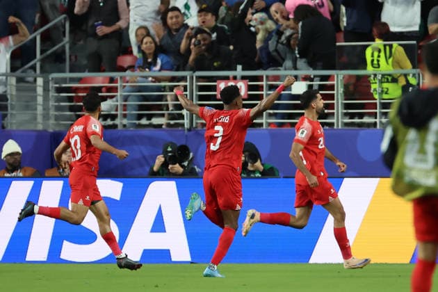 Nizar Alrashdan (R) of Jordan celebrate a goal during the FIFA World Cup, WM, Weltmeisterschaft, Fussball 2026 group stage match Jordan against Algeria at the Levi s stadium in Santa Clara, United States, 22 June 2026. FIFA World Cup 2026 - Group J - Jordan vs Algeria !ACHTUNG: NUR REDAKTIONELLE NUTZUNG!  Copyright: xMIGUELxGUTIÉRREZx AME3582 20260623-55020679332_1