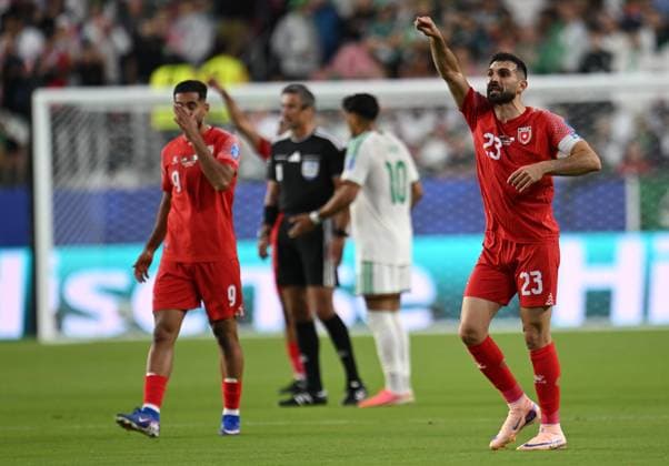 Jordan v Algeria - FIFA World Cup, WM, Weltmeisterschaft, Fussball 2026 - Group J SANTA CLARA, UNITED STATES - JUNE 22: Ehsan Haddad (23) of Jordan reacts during the 2026 FIFA World Cup First Stage Group J match between Jordan and Algeria at Levi s Stadium (San Francisco Bay Area Stadium) in Santa Clara, California, United States on June 22, 2026. Tayfun Coskun Anadolu California United States. Editorial use only. Please get in touch for any other usage.  Copyright: x2026xAnadoluxTayfunxCoskunx