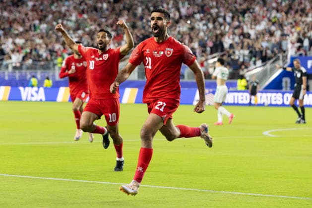 FIFA World Cup, WM, Weltmeisterschaft, Fussball 2026 - Group J - Jordan vs Algeria Jordan midfielder Nizar Al-Rashdan (C) celebrates his first-half goal during the 2026 FIFA World Cup group stage match between Jordan and Algeria at San Francisco Bay Area Stadium in Santa Clara, USA, 22 June 2026. Santa Clara United States  Copyright: xBENJAMINxFANJOYx