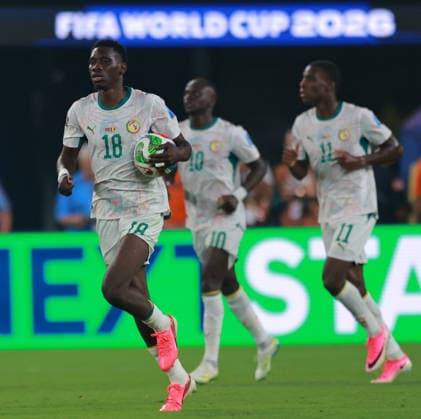 June 22, 2026, East Rutherford, New Jersey, USA: Senegal midfielder Ismaila Sarr (18) after a Senegal goal during the June 22nd FIFA World Cup, WM, Weltmeisterschaft, Fussball 2026 matchup between Norway and Senegal at MetLife Stadium in East Rutherford, New Jersey. FIFA World Cup 2026: Norway 3:2 Senegal  - ZUMAs325 20260622_zsp_s325_134 Copyright: xJessxStilesx