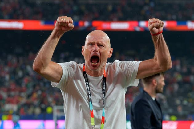 IPA85959442 - Stale Solbakken, head coach of Norway, celebrates the victory during the Norway vs. Senegal FIFA World Cup, WM, Weltmeisterschaft, Fussball match in New York, USA, on June 22, 2026  Copyright: xEmmanuelexMastrodonato IPAxSportx xx 85959442
