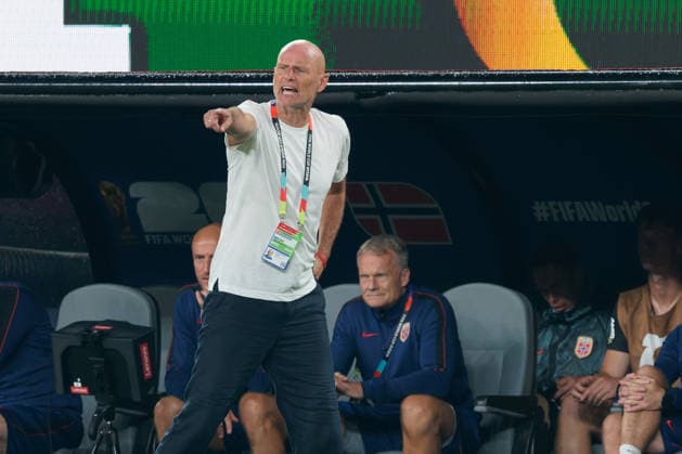 IPA85959450 - Stale Solbakken, head coach of Norway, during the Norway vs. Senegal FIFA World Cup, WM, Weltmeisterschaft, Fussball match in New York, USA, on June 22, 2026  Copyright: xEmmanuelexMastrodonato IPAxSportx xx 85959450