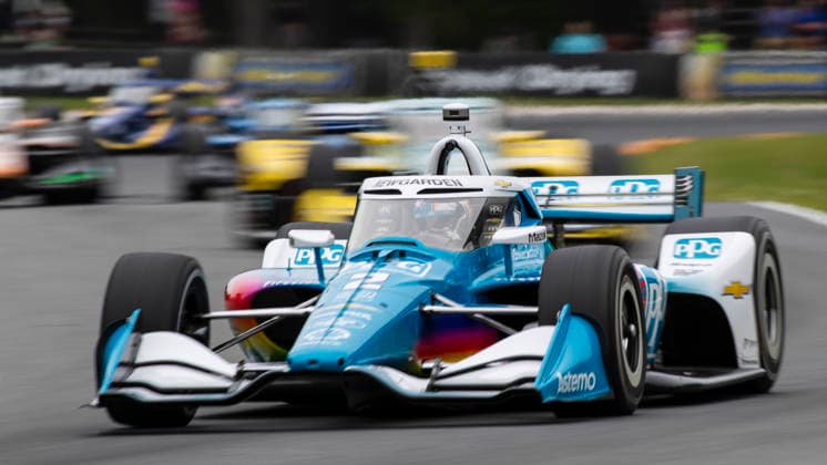 June 21, 2026: IndyCar, Indy Car, IRL, USA driver Josef Newgarden (2) speeds through turn 7 during the XPEL Grand Prix at Road America in Elkhart Lake, WI. CSM Elkhart Lake United States of America - ZUMAc04_ 20260621_zma_c04_146 Copyright: xMikexWulfx
