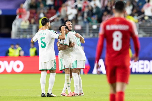 FIFA World Cup, WM, Weltmeisterschaft, Fussball 2026 - Group J - Jordan vs Algeria Algeria players celebrate the 2-1 victory over Jordan during their 2026 FIFA World Cup group stage match at San Francisco Bay Area Stadium in Santa Clara, USA, 22 June 2026. Santa Clara United States  Copyright: xBENJAMINxFANJOYx