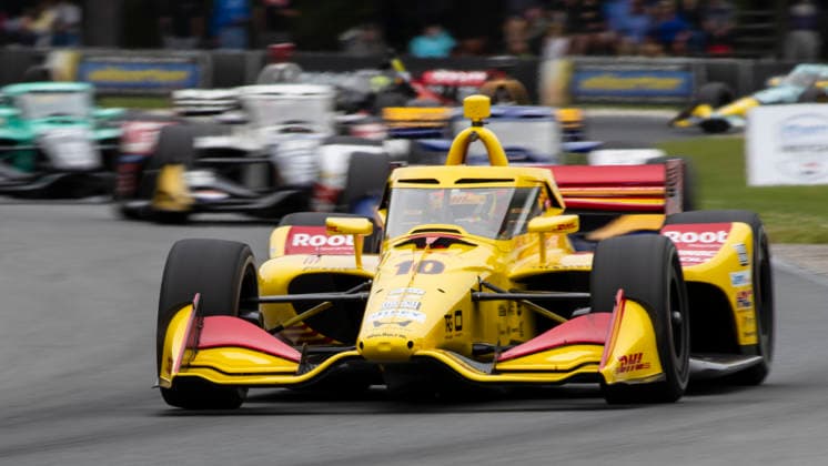 June 21, 2026: IndyCar, Indy Car, IRL, USA driver Alex Palou (10) speeds through turn 7 during the XPEL Grand Prix at Road America in Elkhart Lake, WI. CSM Elkhart Lake United States of America - ZUMAc04_ 20260621_zma_c04_159 Copyright: xMikexWulfx