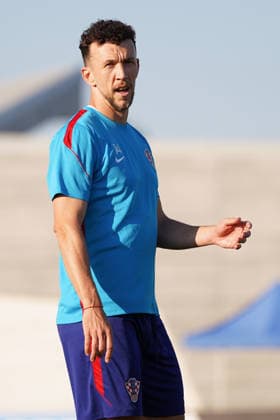 Croatia Training Day - 2026 FIFA World Cup, WM, Weltmeisterschaft, Fussball Ivan Perisic 14 of Croatia national football team warms-up during the training day ahead the 2026 FIFA World Cup Group L match against Panama at Centennial Park on June 22, 2026 in Toronto, Canada. (Photo by Leonardo Ramirez Eyepix Group) Copyright: xLeonardoxRamirezx xEyepixxGroupx LR22062026-08569