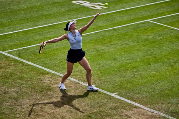 June 23, 2026, Bad Homburg, Hessen, Germany: Eva Lys of Germany is serving to Emma Navarro of United States during the BAD HOMBURG OPEN powered by SOLARWATTT- WTA500 - Womens Tennis, 23.6.2026 in Bad Homburg (Tennis-Club Bad Homburg), Germany - Photo: Tennis 2026: Bad Hombug Open - WTA500: 1st Set  - ZUMAs343 20260623_zsp_s343_006 Copyright: xMathiasxSchulzx