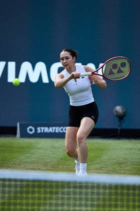 June 23, 2026, Bad Homburg, Hessen, Germany: Eva Lys of Germany returns with forehand to her Hitting Partner during the BAD HOMBURG OPEN powered by SOLARWATTT- WTA500 - Womens Tennis, 23.6.2026 in Bad Homburg (Tennis-Club Bad Homburg), Germany - Photo: Tennis 2026: Bad Hombug Open - WTA500: WARM-UP  - ZUMAs343 20260623_zsp_s343_009 Copyright: xMathiasxSchulzx