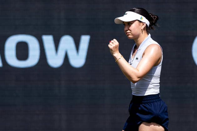 BAD HOMBURG, GERMANY - JUNE 23: Eva Lys (GER) cheers during the Bad Homburg Open powered by Solarwatt Singles match between Eva Lys (GER) vs Emma Navarro (USA) at Kurpark Bad Homburg on June 23, 2026 in Bad Homburg, Germany. Hessen Germany Copyright: xSteffiexWunderlx