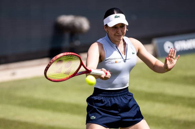 BAD HOMBURG, GERMANY - JUNE 23: Eva Lys (GER) during the Bad Homburg Open powered by Solarwatt Singles match between Eva Lys (GER) vs Emma Navarro (USA) at Kurpark Bad Homburg on June 23, 2026 in Bad Homburg, Germany. Hessen Germany Copyright: xSteffiexWunderlx