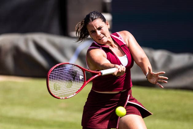 BAD HOMBURG, GERMANY - JUNE 23: Emma Navarro (USA) during the Bad Homburg Open powered by Solarwatt Singles match between Eva Lys (GER) vs Emma Navarro (USA) at Kurpark Bad Homburg on June 23, 2026 in Bad Homburg, Germany. Hessen Germany Copyright: xSteffiexWunderlx