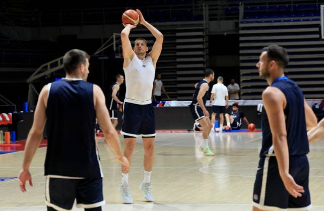 Practice Serbia basketball national team, Nationalteam FIBA Basketball World Cup 2027 European Qualifiers Window 3 Belgrade, Serbia. June 23rd 2026. Nikola Jokic of Serbia during an open training session ahead of the FIBA Basketball World Cup 2027 European Qualifiers Group C games against Switzerland on July 2 and Bosnia and Herzegovina on July 5, in Belgrade, Serbia. Belgrade Serbia Copyright: xPedjaxMilosavljevic STARSPORTx x2026x