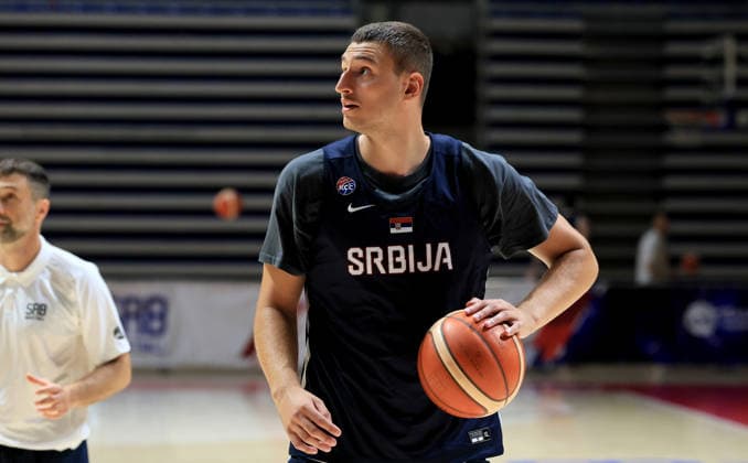 Practice Serbia basketball national team, Nationalteam FIBA Basketball World Cup 2027 European Qualifiers Window 3 Belgrade, Serbia. June 23rd 2026. Nikola Jovic of Serbia during an open training session ahead of the FIBA Basketball World Cup 2027 European Qualifiers Group C games against Switzerland on July 2 and Bosnia and Herzegovina on July 5, in Belgrade, Serbia. Belgrade Serbia Copyright: xPedjaxMilosavljevic STARSPORTx x2026x