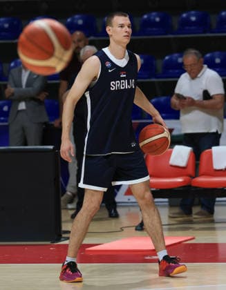 Practice Serbia basketball national team, Nationalteam FIBA Basketball World Cup 2027 European Qualifiers Window 3 Belgrade, Serbia. June 23rd 2026. Filip Barna of Serbia during an open training session ahead of the FIBA Basketball World Cup 2027 European Qualifiers Group C games against Switzerland on July 2 and Bosnia and Herzegovina on July 5, in Belgrade, Serbia. Belgrade Serbia Copyright: xPedjaxMilosavljevic STARSPORTx x2026x