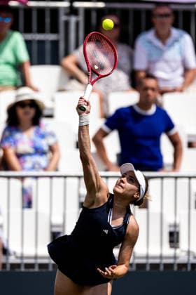 BAD HOMBURG, GERMANY - JUNE 23: Elena-Gabriela Ruse (ROU) during the Bad Homburg Open powered by Solarwatt Singles match between Elena-Gabriela Ruse (ROU) vs Linda Noskova (CZE) at Kurpark Bad Homburg on June 23, 2026 in Bad Homburg, Germany. Hessen Germany Copyright: xSteffiexWunderlx