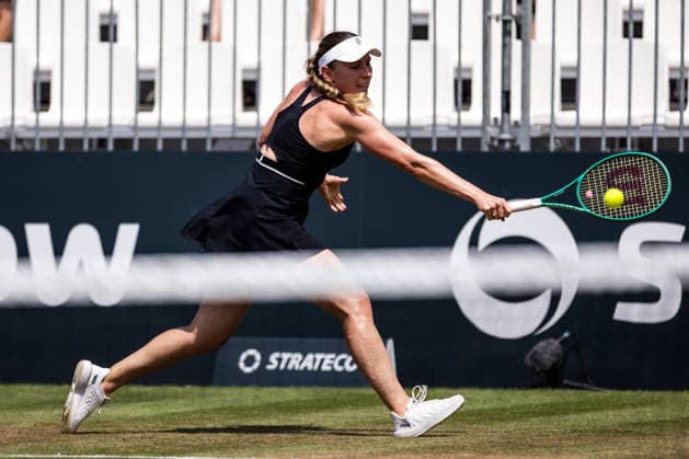 BAD HOMBURG, GERMANY - JUNE 23: Ekaterina Alexandrova during the Bad Homburg Open powered by Solarwatt Singles match between Ann Li (USA) vs Ekaterina Alexandrova at Kurpark Bad Homburg on June 23, 2026 in Bad Homburg, Germany. Hessen Germany Copyright: xSteffiexWunderlx
