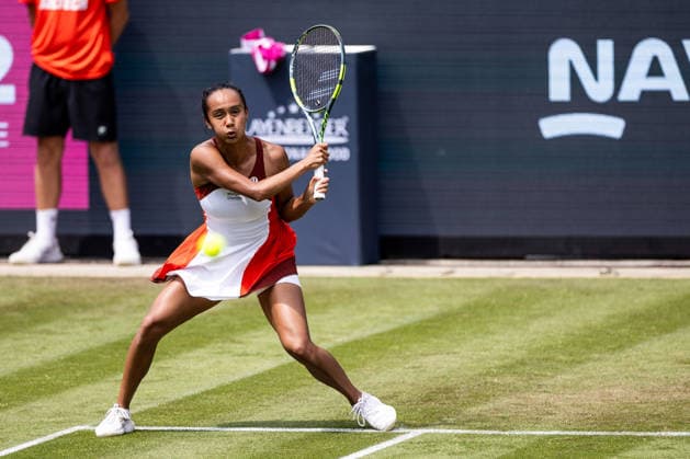 BAD HOMBURG, GERMANY - JUNE 23: Leylah Fernandez (CAN) during the Bad Homburg Open powered by Solarwatt Singles match between Xinyu Wang (CHN) vs Leylah Fernandez (CAN) at Kurpark Bad Homburg on June 23, 2026 in Bad Homburg, Germany. Hessen Germany Copyright: xSteffiexWunderlx