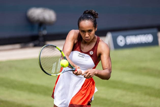 BAD HOMBURG, GERMANY - JUNE 23: Leylah Fernandez (CAN) during the Bad Homburg Open powered by Solarwatt Singles match between Xinyu Wang (CHN) vs Leylah Fernandez (CAN) at Kurpark Bad Homburg on June 23, 2026 in Bad Homburg, Germany. Hessen Germany Copyright: xSteffiexWunderlx