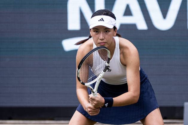 BAD HOMBURG, GERMANY - JUNE 23: Xinyu Wang (CHN) during the Bad Homburg Open powered by Solarwatt Singles match between Xinyu Wang (CHN) vs Leylah Fernandez (CAN) at Kurpark Bad Homburg on June 23, 2026 in Bad Homburg, Germany. Hessen Germany Copyright: xSteffiexWunderlx