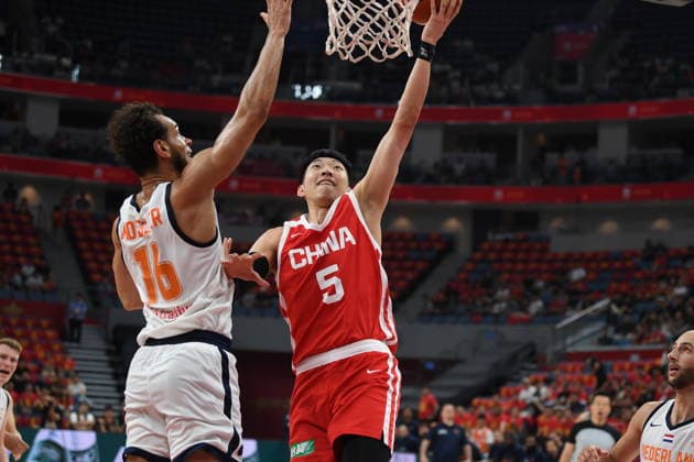 HANGZHOU, CHINA - JUNE 23: Players from Team China and Team Netherlands compete during the 2026 International Basketball Warm-Up Match on June 23, 2026 in Hangzhou, Zhejiang Province of China.  Copyright: xVCGx 111649957586