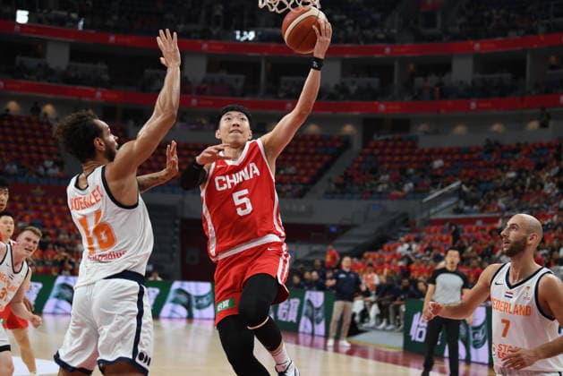 HANGZHOU, CHINA - JUNE 23: Players from Team China and Team Netherlands compete during the 2026 International Basketball Warm-Up Match on June 23, 2026 in Hangzhou, Zhejiang Province of China.  Copyright: xVCGx 111649957587