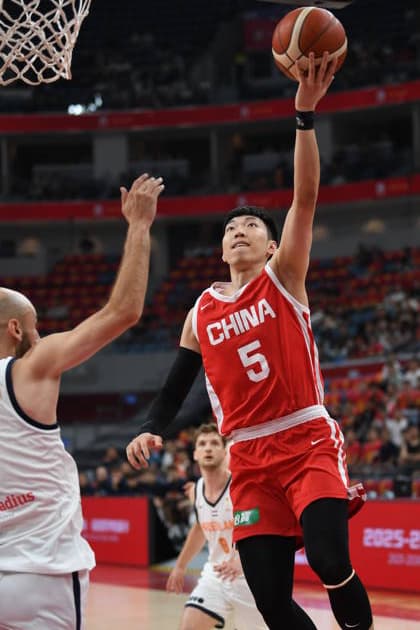 HANGZHOU, CHINA - JUNE 23: Players from Team China and Team Netherlands compete during the 2026 International Basketball Match on June 23, 2026 in Hangzhou, Zhejiang Province of China. The game was part of a series of warm-up matches held in Hangzhou.  Copyright: xVCGx 111649957592