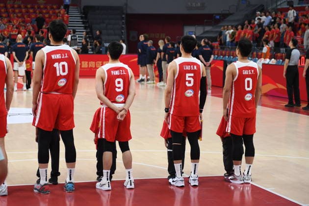 HANGZHOU, CHINA - JUNE 23: Players from Team China and Team Netherlands compete during the 2026 International Basketball Warm-up Match on June 23, 2026 in Hangzhou, Zhejiang Province of China.  Copyright: xVCGx 111649958617