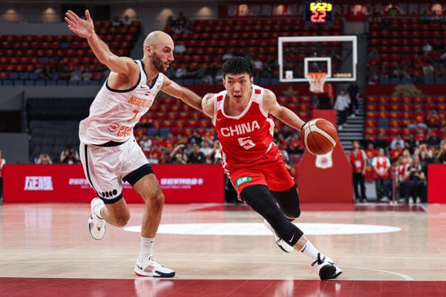 HANGZHOU, CHINA - JUNE 23: Liao Sanning 5 of Team China trains during the 2026 Men s Basketball Warm-up Match between China and Netherlands on June 23, 2026 in Hangzhou, Zhejiang Province of China. The game is part of a series of warm-up matches for the Chinese men s basketball team.  Copyright: xVCGx 111649959756