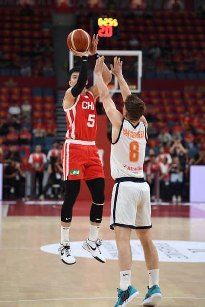 HANGZHOU, CHINA - JUNE 23: Players from Team China and Team Netherlands compete during the 2026 International Basketball Warm-Up Match on June 23, 2026 in Hangzhou, Zhejiang Province of China.  Copyright: xVCGx 111649963599