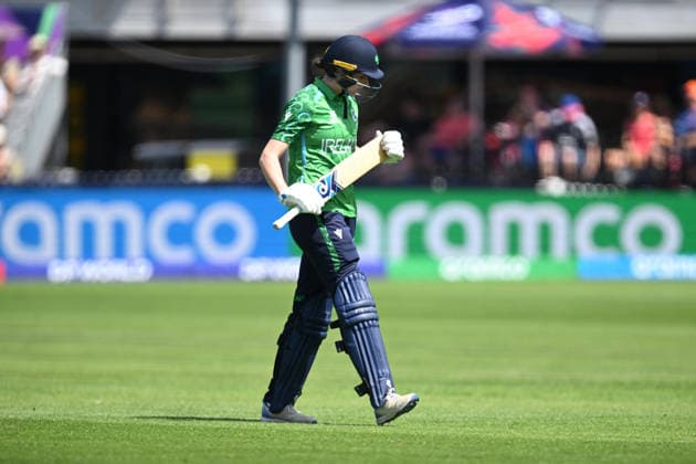 Sri Lanka Women v Ireland Women, ICC Women s T20 World Cup Wicket - Rebecca Stokell of Ireland looks dejected as she walks back to the pavilion after being dismissed by Mithali Ayodhya of Sri Lanka during the ICC Women s T20 World Cup match between Sri Lanka Women and Ireland Women at the Seat Unique Stadium, Bristol, UK on 23 June 2026. Bristol Seat Unique Stadium Gloucestershire UK Editorial use only , Copyright: xGrahamxHuntx PSI-24399-0006