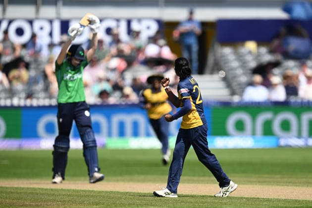 Sri Lanka Women v Ireland Women, ICC Women s T20 World Cup Wicket - Mithali Ayodhya of Sri Lanka celebrates taking the wicket of Rebecca Stokell of Ireland during the ICC Women s T20 World Cup match between Sri Lanka Women and Ireland Women at the Seat Unique Stadium, Bristol, UK on 23 June 2026. Bristol Seat Unique Stadium Gloucestershire UK Editorial use only , Copyright: xGrahamxHuntx PSI-24399-0009
