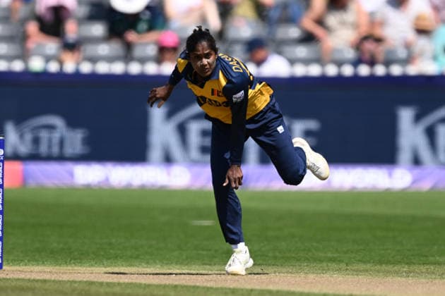 Sri Lanka Women v Ireland Women, ICC Women s T20 World Cup Sugandika Dasanayaka of Sri Lanka bowling during the ICC Women s T20 World Cup match between Sri Lanka Women and Ireland Women at the Seat Unique Stadium, Bristol, UK on 23 June 2026. Bristol Seat Unique Stadium Gloucestershire UK Editorial use only , Copyright: xGrahamxHuntx PSI-24399-0012