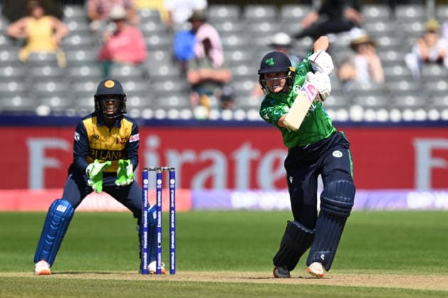 Sri Lanka Women v Ireland Women, ICC Women s T20 World Cup Gaby Lewis of Ireland plays an attacking shot during the ICC Women s T20 World Cup match between Sri Lanka Women and Ireland Women at the Seat Unique Stadium, Bristol, UK on 23 June 2026. Bristol Seat Unique Stadium Gloucestershire UK Editorial use only , Copyright: xGrahamxHuntx PSI-24399-0032