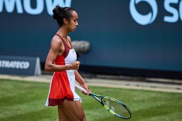 June 23, 2026, Bad Homburg, Hessen, Germany: Leylah Fernandez of Canada is walking over the Court during her Match against Xinyu Wang of China during the BAD HOMBURG OPEN powered by SOLARWATTT- WTA500 - Womens Tennis, 23.6.2026 in Bad Homburg (Tennis-Club Bad Homburg), Germany - Photo: Tennis 2026: Bad Hombug Open - WTA500: WANG 6:3 6:4 FERNANDEZ  - ZUMAs343 20260623_zsp_s343_064 Copyright: xMathiasxSchulzx