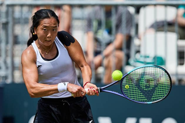 June 23, 2026, Bad Homburg, Hessen, Germany: Ann Li of United States returns with backhand to Ekaterina Alexandrova during the BAD HOMBURG OPEN powered by SOLARWATTT- WTA500 - Womens Tennis, 23.6.2026 in Bad Homburg (Tennis-Club Bad Homburg), Germany - Photo: Tennis 2026: Bad Hombug Open - WTA500: WANG 6:3 6:4 FERNANDEZ  - ZUMAs343 20260623_zsp_s343_067 Copyright: xMathiasxSchulzx