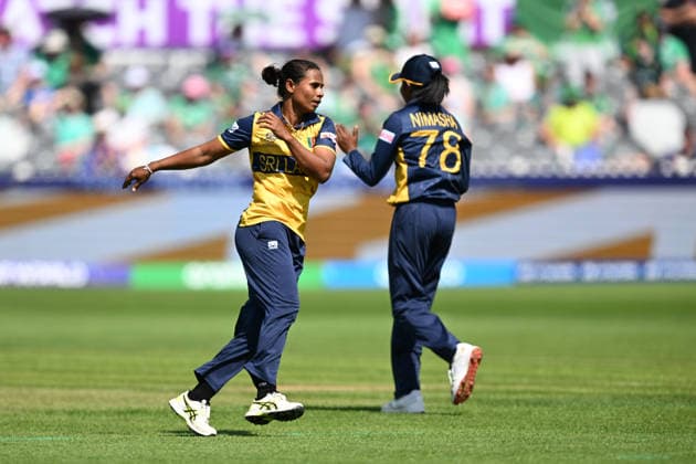 Sri Lanka Women v Ireland Women, ICC Women s T20 World Cup Wicket - Nilakshika Silva of Sri Lanka celebrates taking the wicket of Leah Paul of Ireland during the ICC Women s T20 World Cup match between Sri Lanka Women and Ireland Women at the Seat Unique Stadium, Bristol, UK on 23 June 2026. Bristol Seat Unique Stadium Gloucestershire UK Editorial use only , Copyright: xGrahamxHuntx PSI-24399-0034