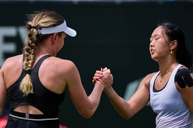 June 23, 2026, Bad Homburg, Hessen, Germany: Ekaterina Alexandrova, Ann Li of United States shaking hands after their Match during the BAD HOMBURG OPEN powered by SOLARWATTT- WTA500 - Womens Tennis, 23.6.2026 in Bad Homburg (Tennis-Club Bad Homburg), Germany - Photo: Tennis 2026: Bad Hombug Open - WTA500: ALEXANDROVA 6:1 5:7 6:1 LI  - ZUMAs343 20260623_zsp_s343_086 Copyright: xMathiasxSchulzx