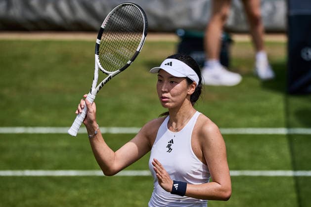 June 23, 2026, Bad Homburg, Hessen, Germany: Xinyu Wang of China celebrates the win of the Match during the BAD HOMBURG OPEN powered by SOLARWATTT- WTA500 - Womens Tennis, 23.6.2026 in Bad Homburg (Tennis-Club Bad Homburg), Germany - Photo: Tennis 2026: Bad Hombug Open - WTA500: WANG 6:3 6:4 FERNANDEZ  - ZUMAs343 20260623_zsp_s343_087 Copyright: xMathiasxSchulzx