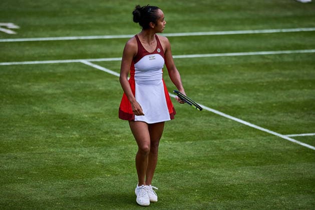 June 23, 2026, Bad Homburg, Hessen, Germany: Leylah Fernandez of Canada is walking over the Court during her Match against Xinyu Wang of China during the BAD HOMBURG OPEN powered by SOLARWATTT- WTA500 - Womens Tennis, 23.6.2026 in Bad Homburg (Tennis-Club Bad Homburg), Germany - Photo: Tennis 2026: Bad Hombug Open - WTA500: WANG 6:3 6:4 FERNANDEZ  - ZUMAs343 20260623_zsp_s343_089 Copyright: xMathiasxSchulzx