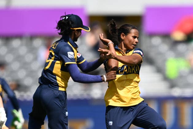 Sri Lanka Women v Ireland Women, ICC Women s T20 World Cup Wicket - Nilakshika Silva of Sri Lanka celebrates taking the wicket of Leah Paul of Ireland during the ICC Women s T20 World Cup match between Sri Lanka Women and Ireland Women at the Seat Unique Stadium, Bristol, UK on 23 June 2026. Bristol Seat Unique Stadium Gloucestershire UK Editorial use only , Copyright: xGrahamxHuntx PSI-24399-0036