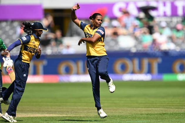 Sri Lanka Women v Ireland Women, ICC Women s T20 World Cup Wicket - Nilakshika Silva of Sri Lanka celebrates taking the wicket of Leah Paul of Ireland during the ICC Women s T20 World Cup match between Sri Lanka Women and Ireland Women at the Seat Unique Stadium, Bristol, UK on 23 June 2026. Bristol Seat Unique Stadium Gloucestershire UK Editorial use only , Copyright: xGrahamxHuntx PSI-24399-0037