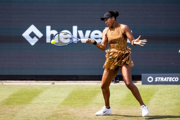 BAD HOMBURG, GERMANY - JUNE 23: Naomi Osaka (JPN) during the Bad Homburg Open powered by Solarwatt Singles match between Naomi Osaka (JPN) vs Elise Mertens (BEL) at Kurpark Bad Homburg on June 23, 2026 in Bad Homburg, Germany. Hessen Germany Copyright: xSteffiexWunderlx