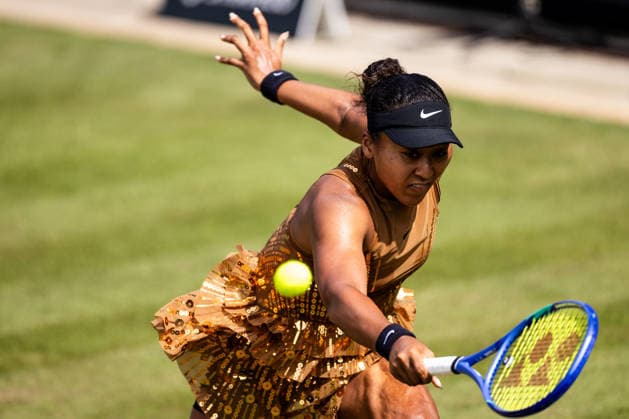 BAD HOMBURG, GERMANY - JUNE 23: Naomi Osaka (JPN) during the Bad Homburg Open powered by Solarwatt Singles match between Naomi Osaka (JPN) vs Elise Mertens (BEL) at Kurpark Bad Homburg on June 23, 2026 in Bad Homburg, Germany. Hessen Germany Copyright: xSteffiexWunderlx