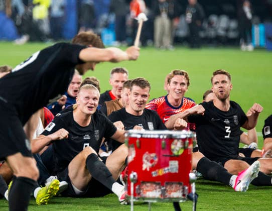 260622 Oscar Bobb, Martin odegaard, Erling Braut Haaland and Alexander Sorloth of Norway celebrate after the FIFA World Cup, WM, Weltmeisterschaft, Fussball 2026 group stage football match between Norway and Senegal on June 22, 2026 in New Jersey. Photo: Jon Olav Nesvold BILDBYRAN COP 217 VG0963 bbeng fotboll football soccer fotball vm fotbolls-vm fotball-vm fotbolls-vm 2026 fifa world cup 2026 new york norge norway senegal jubel *** June 22, 2026  Copyright: JONxOLAVxNESVOLD BB260622JE106
